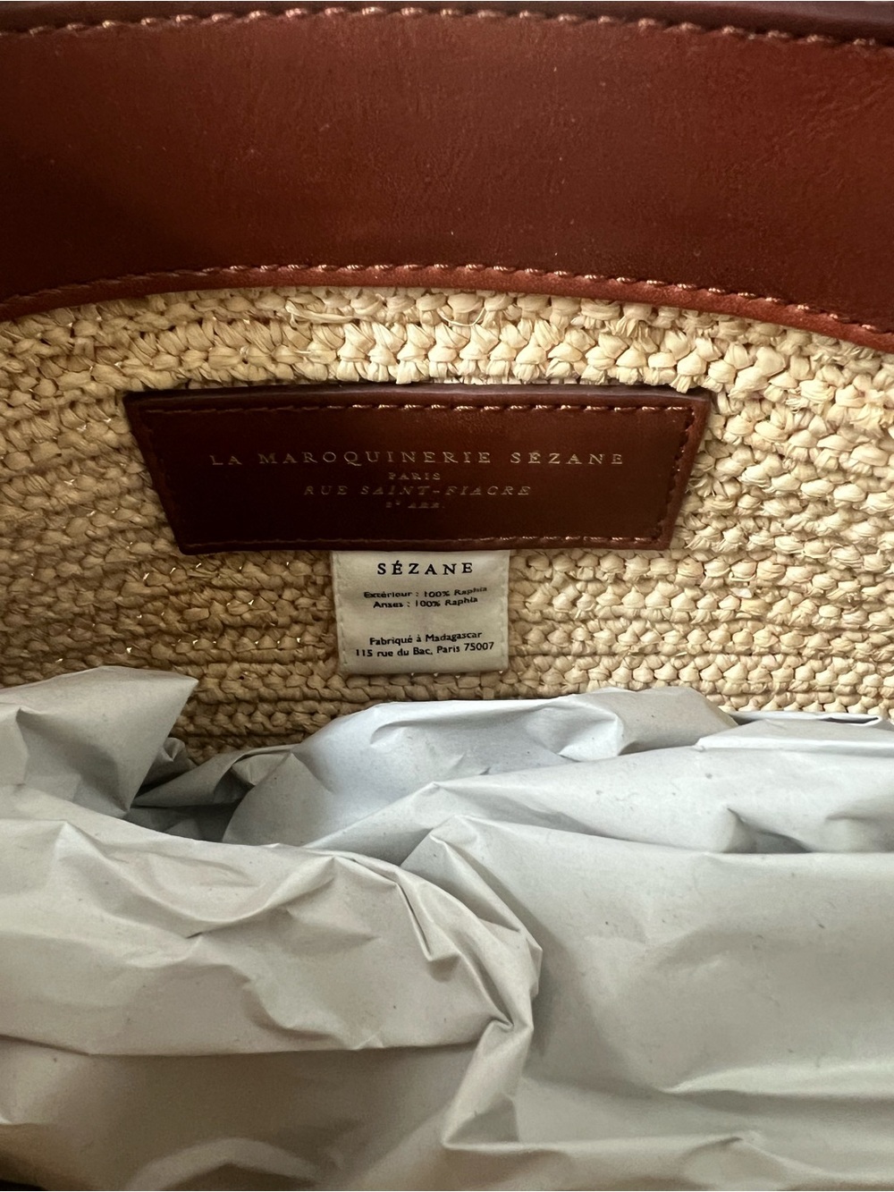 [New with Tags] Sezane Isabelle Bag in Natural Woven Raffia - Picture 5 of 10